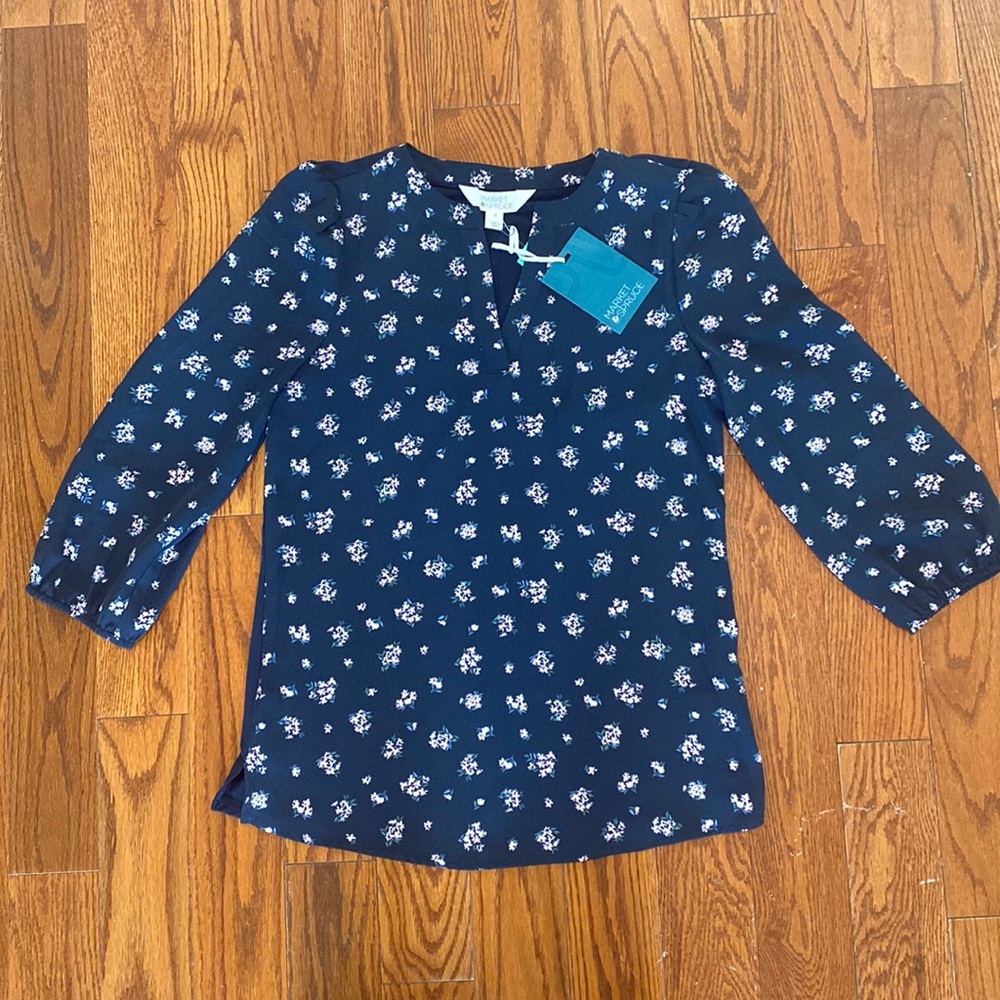 Brand New Market & Spruce Mixed Material Top Size XS